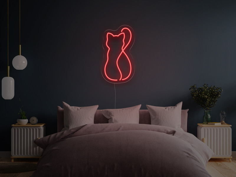 Silhouette di gatto - Insegne al neon a LED
